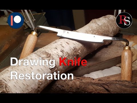 Old Rusty Drawknife / Drawing Knife Restoration Video