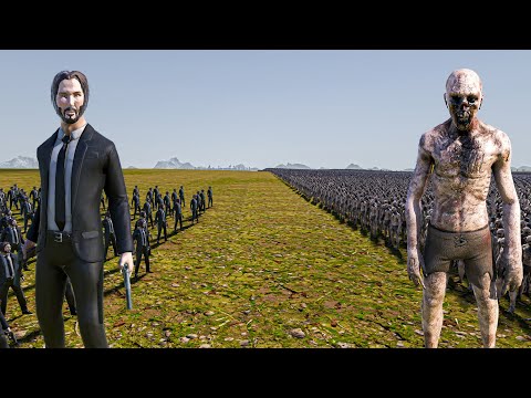 100 JOHN WICK vs 2 MILLION ZOMBIES - Ultimate Epic Battle Simulator 2 UEBS 2