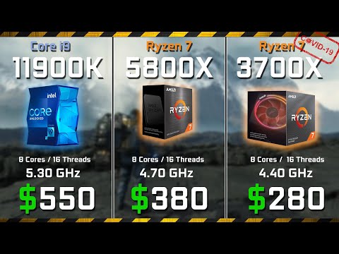 Core i9 11900K vs Rzyen 7 5800X vs Rzyen 7 3700X  | Test in 10 Games (COVID-19 Pricing)