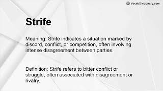 Strife Meaning