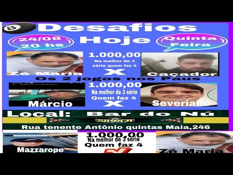 (Zé Maria x Caçador) (Mazzarope x Zé Maria) ( severiano x Márcio)