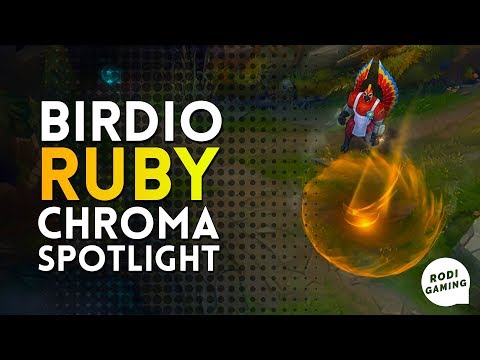 BIRDIO GALIO RUBY CHROMA SPOTLIGHT - LEAGUE OF LEGENDS