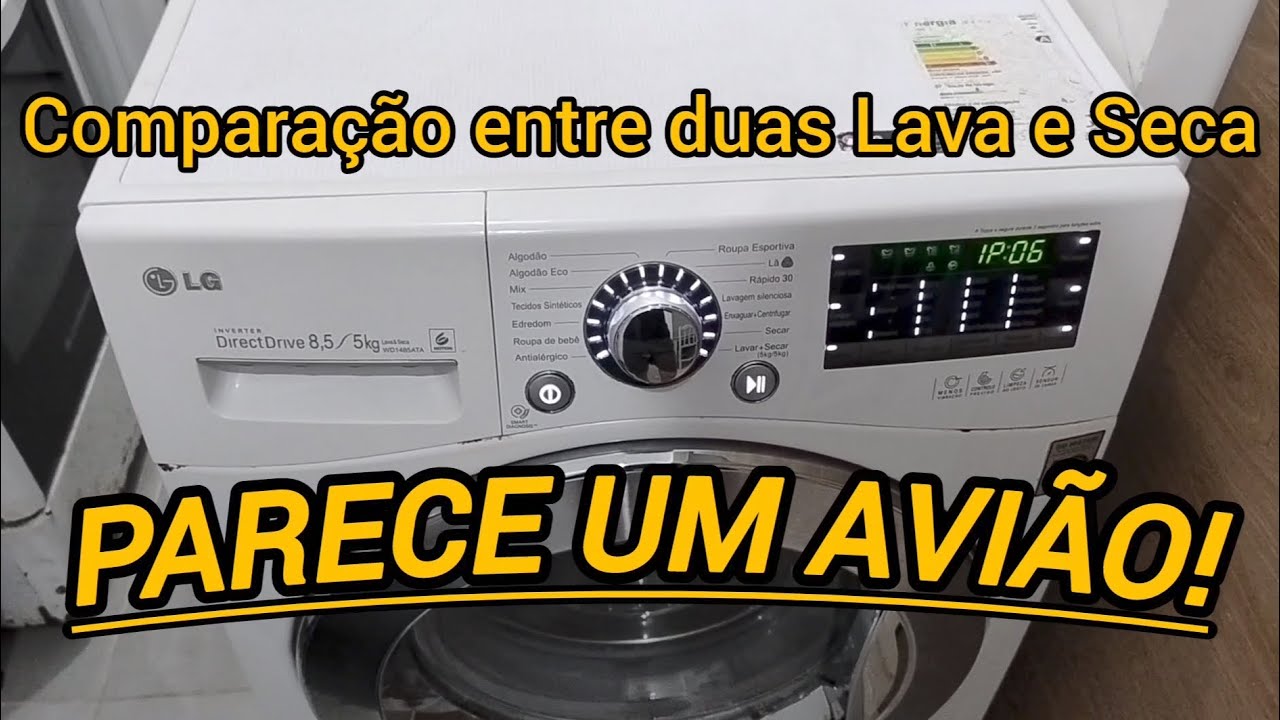 Lava e Seca fazendo barulho, roncando rolamentos