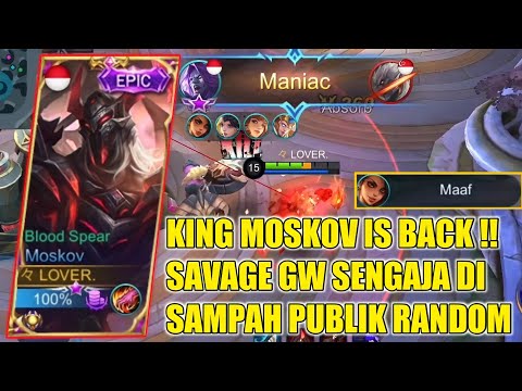 KING MOSKOV DI PRANK PUBLIK SOLO RANK, SAVAGE SENGAJA DI SAMPAHIN WKWK - MOBILE LEGENDS