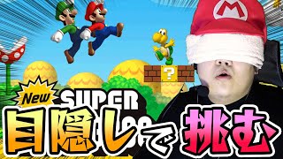 【Newスーパーマリオブラザーズ】あの神ゲーを目隠しでプレイした結果…