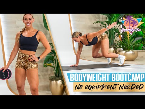 NO EQUIPMENT Bodyweight Bootcamp Workout | STF - Day 55