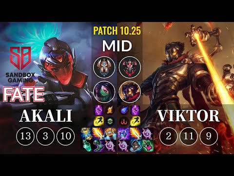 SB FATE Akali vs Viktor Mid - KR Patch 10.25
