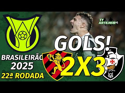 [Série A '25] 22ª Rodada | Sport Recife 2 X 3 Vasco da Gama | GOLS! | TV ARTILHEIRO