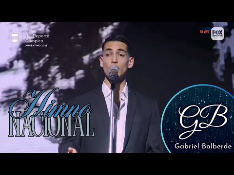 Himno Nacional Argentino interpretado por Gabriel Balberde ante el Comité Olímpico Nacional