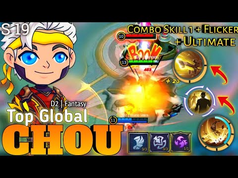 Top Global Chou Flicker Combo by D2 | Fantasy | mlbb