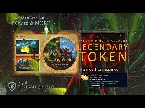 Legion 7.3.5 NEW Random Bind To Account Legendary TOKEN, Extra Backpack, Ulduar Achievement