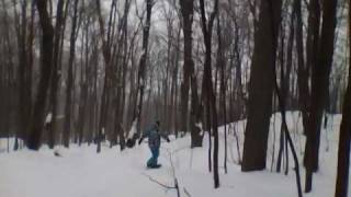 preview picture of video 'Tree Snowboarding at Big Powderhorn'