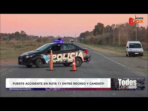 Fuerte accidente en ruta 11 entre Recreo y Candioti: un motociclista herido