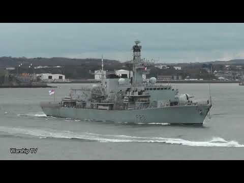 HMS ARGYLL F231 ENTERS DEVONPORT NAVAL BASE AT DEVILS POINT - 11th November 2021