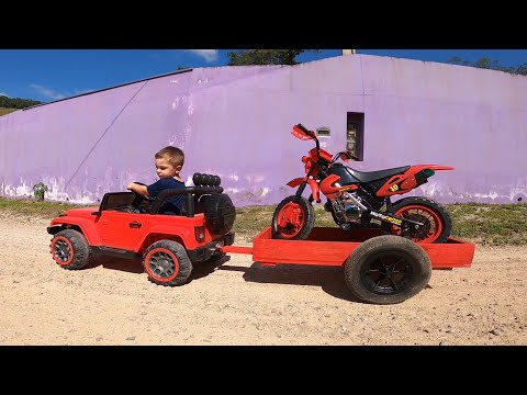 FIZ UMA SURPRESA PARA O MEU FILHO COM A CARRETINHA NOVA DO JEEP DELE.