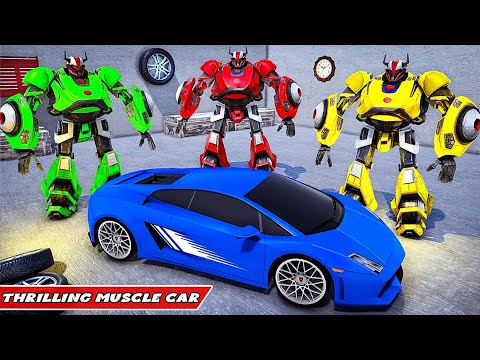 Flying Muscle Car Robot Transform Horse Robot Game | Android iOS Gameplay