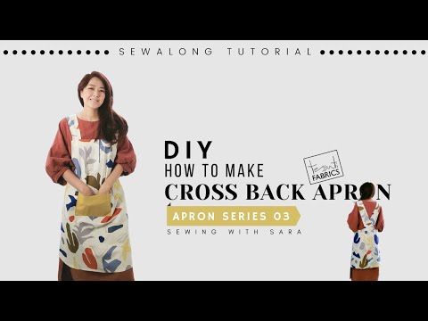 Cross Back Apron from Tessuti Fabrics | Sewing Therapy's Sew Along Tutorial