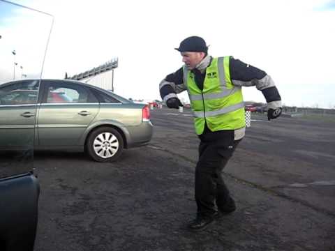 Ian Blackett doing some crazy dancing at santa pod  24/1/10