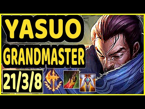 MAGIFELIX (YASUO) - 21/3/8 KDA MID GAMEPLAY - EUW Ranked GRANDMASTER