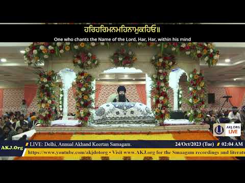 080 Delhi 23Oct2023 MonEve Rainsabai Keertan Bhai Parminder Singh Jee Jalandhar