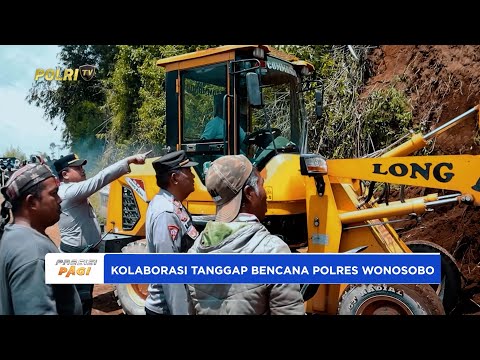 POLRES WONOSOBO, RELAWAN &amp; BPBD BERKOLABORASI MENANGANI LONGSOR DI KECAMATAN KEJAJAR