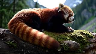 療癒小熊貓的惡作劇 #red panda #搖尾巴 #wagging tail