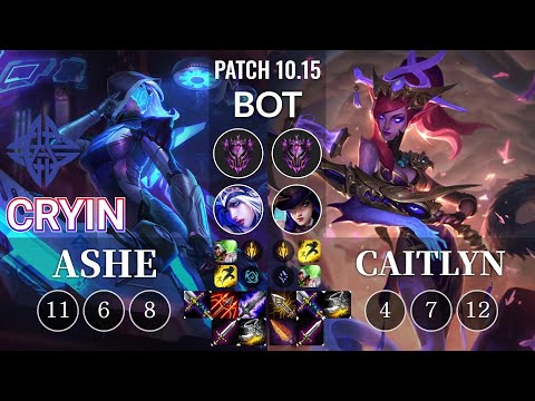 ES Cryin Ashe vs Caitlyn Bot - KR Patch 10.15
