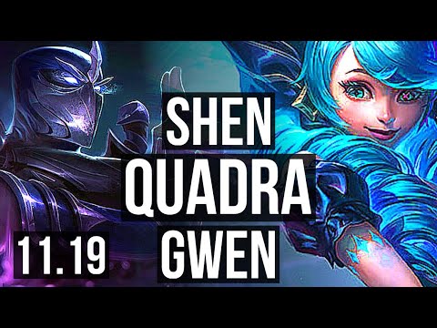 SHEN vs GWEN (TOP) | Rank 4 Shen, Quadra, Godlike | BR Challenger | v11.19