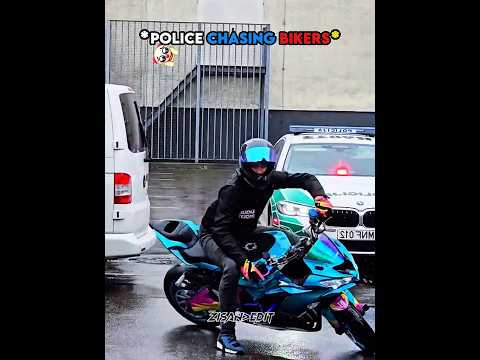 Police chase bikers but it's the last one ☠️ #troll#edit#trollface#usa#shorts