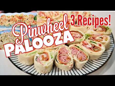 3 QUICK & EASY PINWHEEL RECIPES! DELICIOUS PARTY FOOD | GREAT FOR APPETIZERS, LUNCH BOXES, PITCH INS