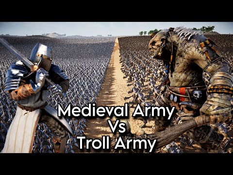 100,000 TROLL ARMY VS 1.2 MILLION MEDIEVAL ARMY | Ultimate Epic Battle Simulator 2 | UEBS 2