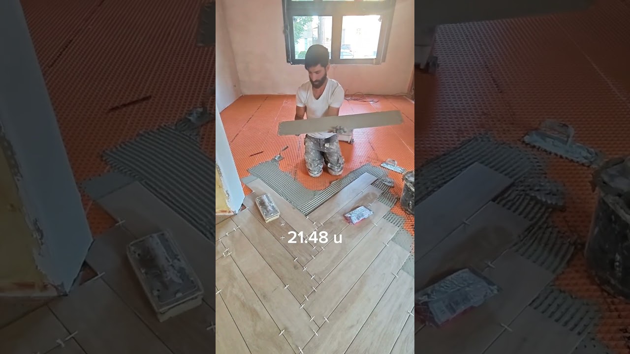 how to place a herringbone tile