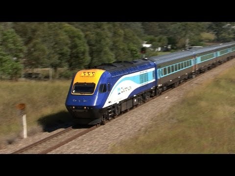 Countrylink XPT Intercity Express Train in the Hunter Valley April 2012