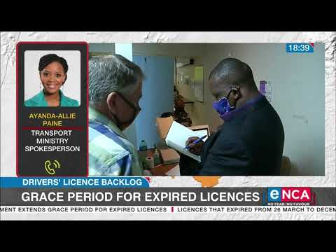 Grace period for expired licences