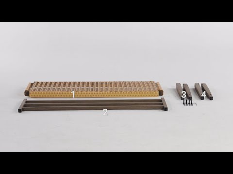 Nelida Wicker Outdoor Bench Install Video