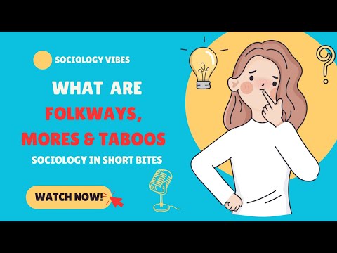 What are Folkways, Mores & Taboos? | Introduction to Sociology | Culture |