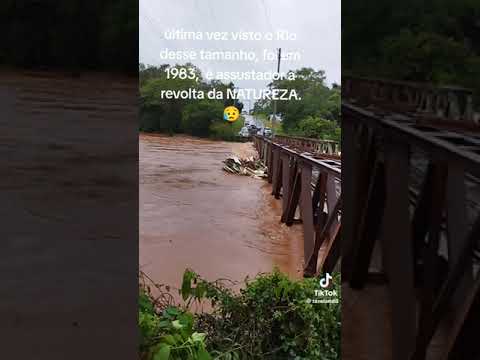 #enchente no Rio Grande do Sul, olha como ficou a ponte de ferro da cidade de São José do Hortêncio