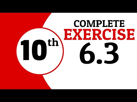 Exercise 6.3 - 10 Class Math | Waqas Nasir