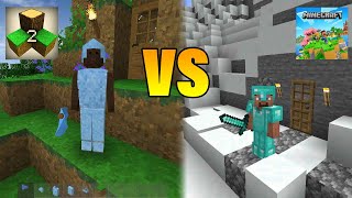 MINECRAFT POCKET EDITION VS SURVIVAL CRAFT 2 (Mobile Games, Android)