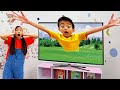 Wendy and Eric Gets Sucked into the TV | Kids Learn Not to Watch Too Much TV