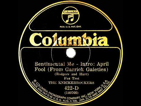 1925 HITS ARCHIVE: Sentimental Me (Intro: April Fool) - Ben Selvin (instrumental)
