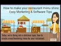 How to Make Your Restaurant Menu Shine: Easy Marketing & Software Tips