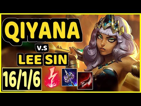 KIREI (QIYANA) vs LEE SIN - 16/1/6 KDA JUNGLE CHALLENGER GAMEPLAY - EUW