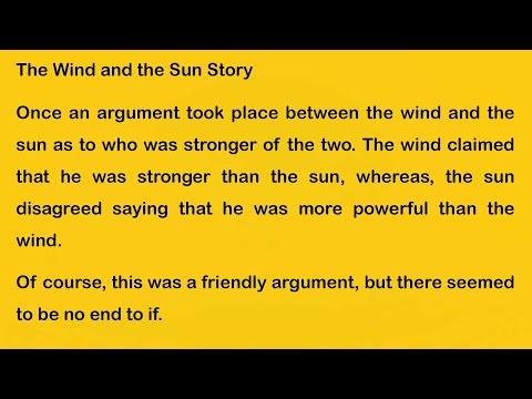 The wind and the sun English Story Learning with Subtitle | Easy Story in English | English Reading