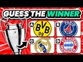 GUESS WHO IS THE WINNER OF THE UEFA CHAMPIONS LEAGUE | QUIZ FOOTBALL TRIVIA 2024