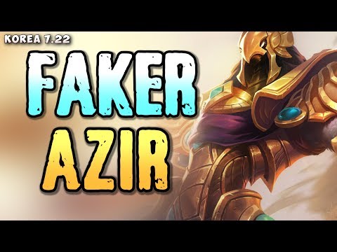 SKT Faker plays Azir mid v Xerath (AFS Kuro) matchup - Korean SoloQ patch 7.22