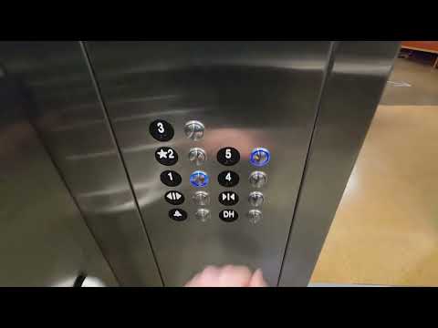 ThyssenKrupp Synergy MRL Traction Elevators @ Human Health Building, Oakland University (retake)