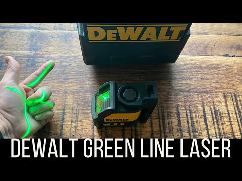 Savaime susireguliuojantis kryžminių linijų lazeris DeWalt DW088CG, žalio spindulio video