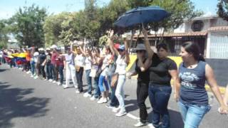 preview picture of video 'Cadena humana en San Cristóbal en apoyo a estudiantes'