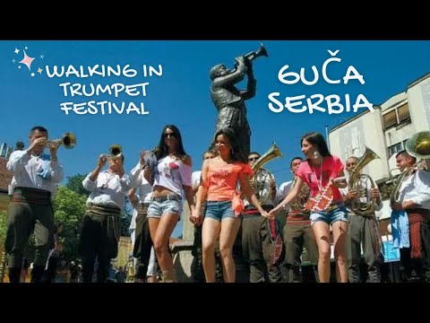 Walking in GUČA Serbia 🇷🇸 Trumpet Festival #gucci  #serbia #festival
